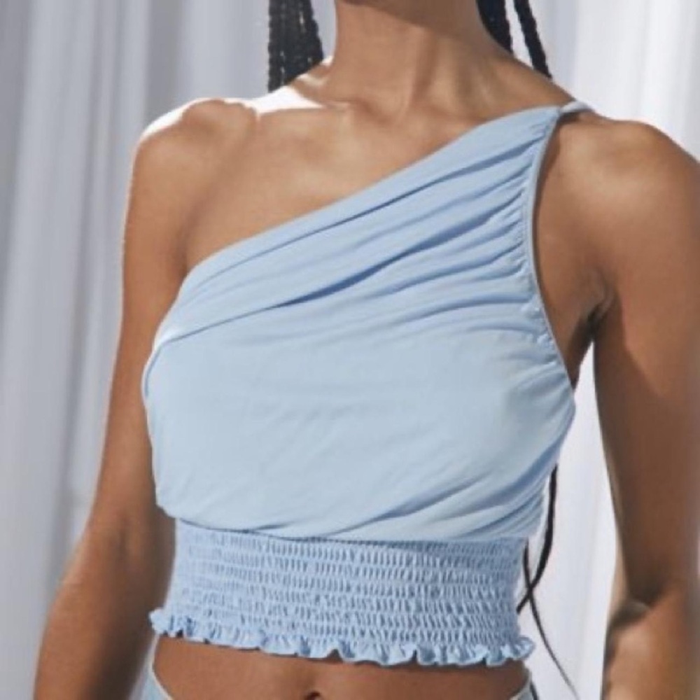 Urban Outfitters Melendez one shoulder smocked top